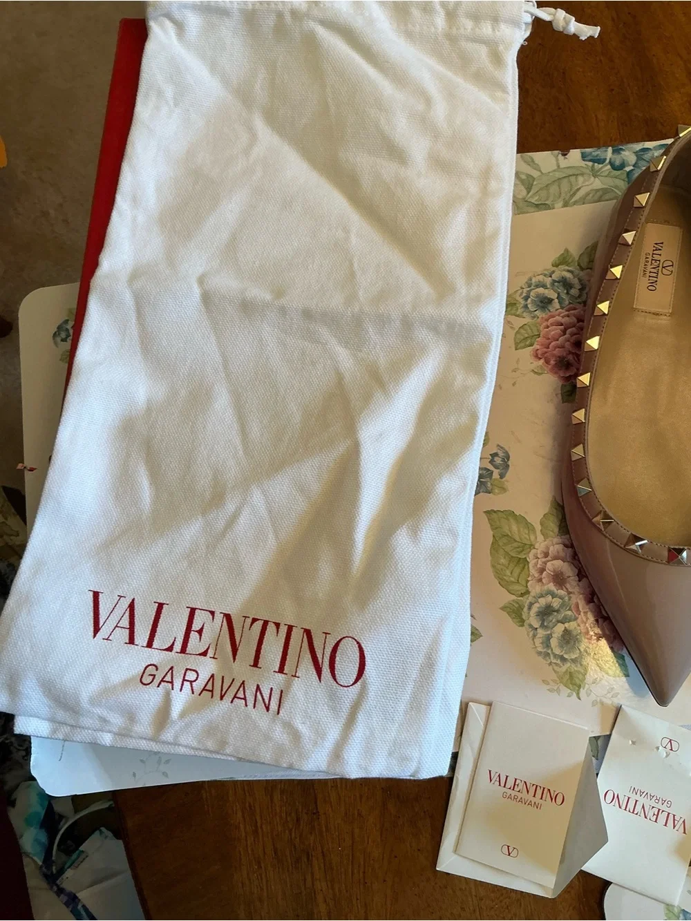 Rockstud Pointed Toe Ballerina Flat Valentino Garavani EU 40